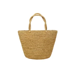Baby tote woven straw solid