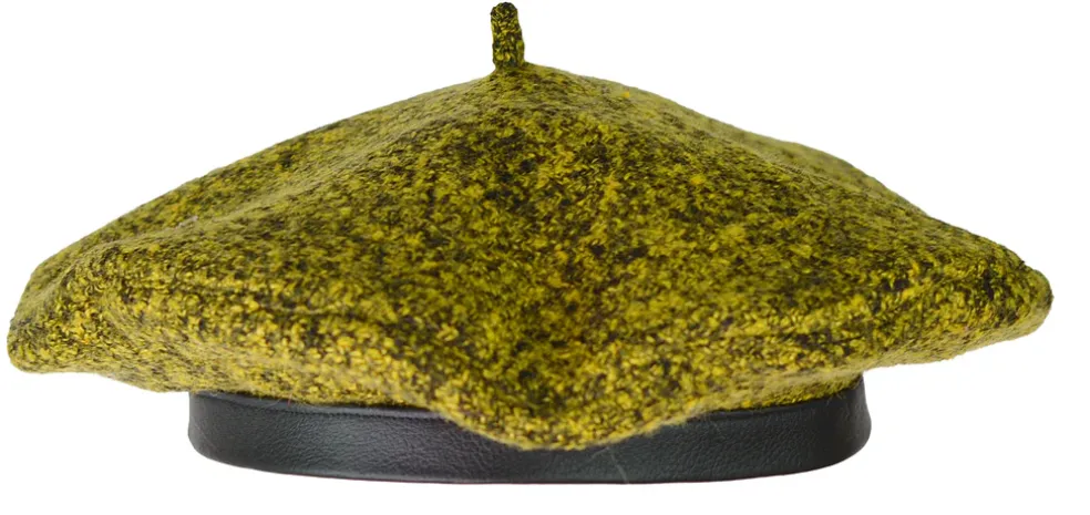 Beret hat tweed fabric