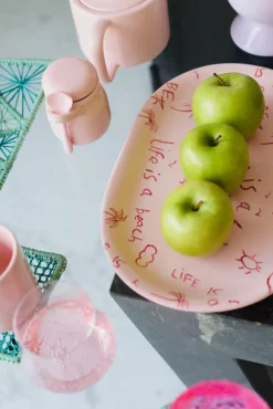Ceramic Oval Platter “Life is a Beach” (Set of 2)