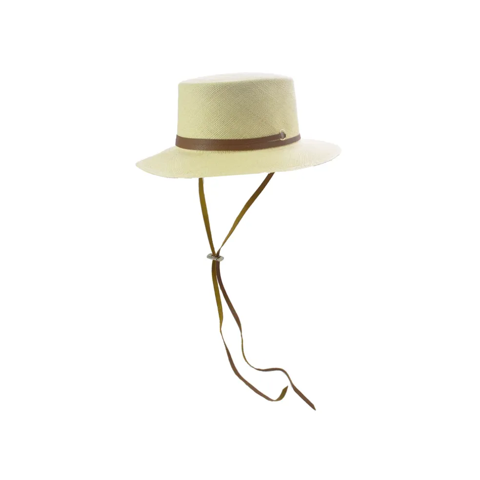 Cordovan Hat with Leather
