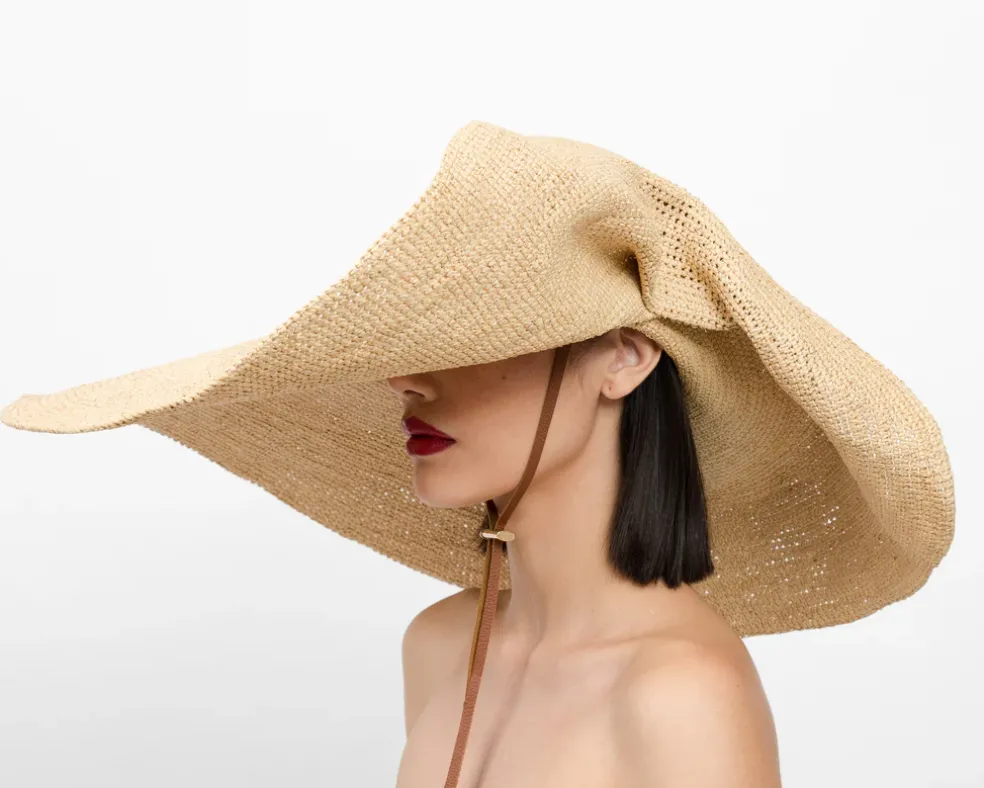 Crochet Glamour Panama Hat with Leather Band