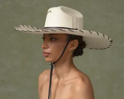 Embroidered Texan Long Brim Hat