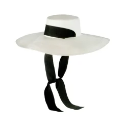 Extra Long Brim Cordovan with Adjustable Ribbon