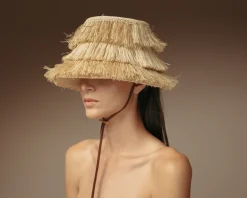 Frayed Lamp Shade Crochet hat