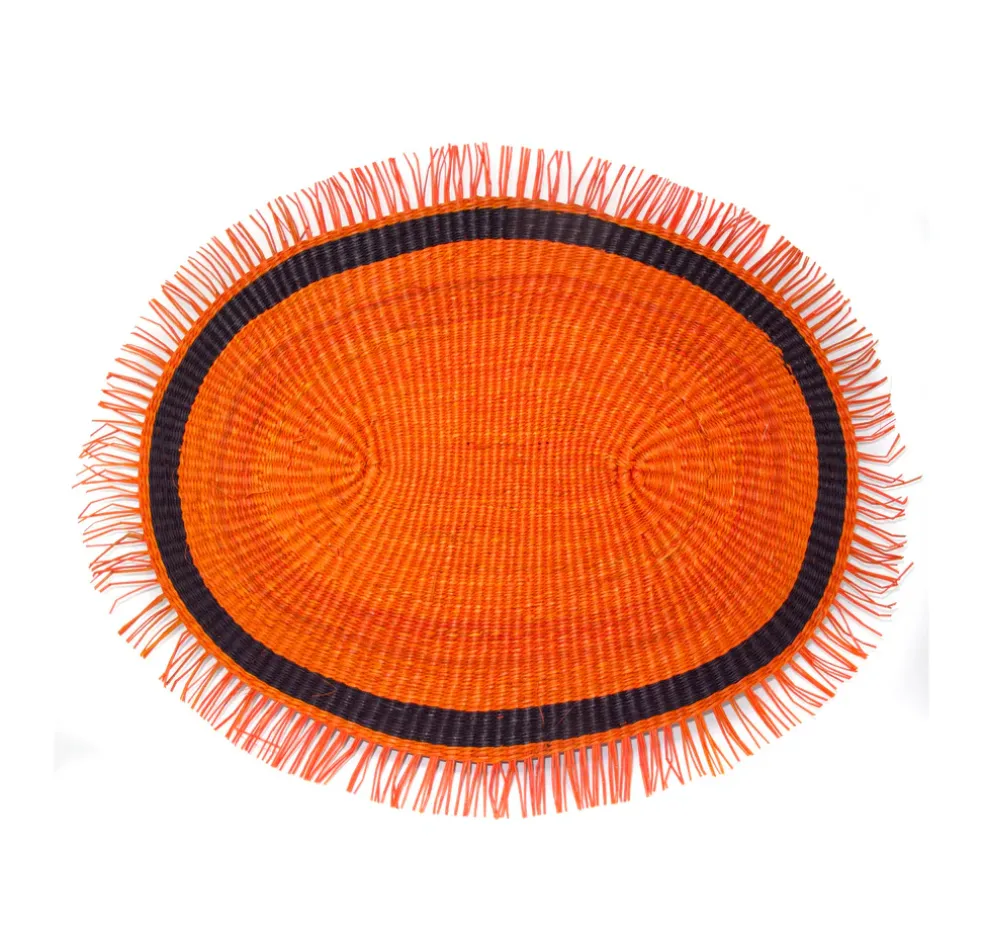Frayed Oval Placemat (Set of 4 units)