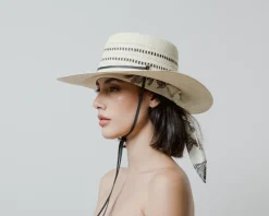 Ginebra Hat With Leather Band and Handkerchief