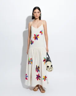 Hand Embroidered Flower Dress