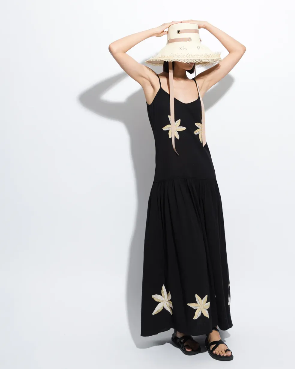 Hand Embroidered Flower Dress