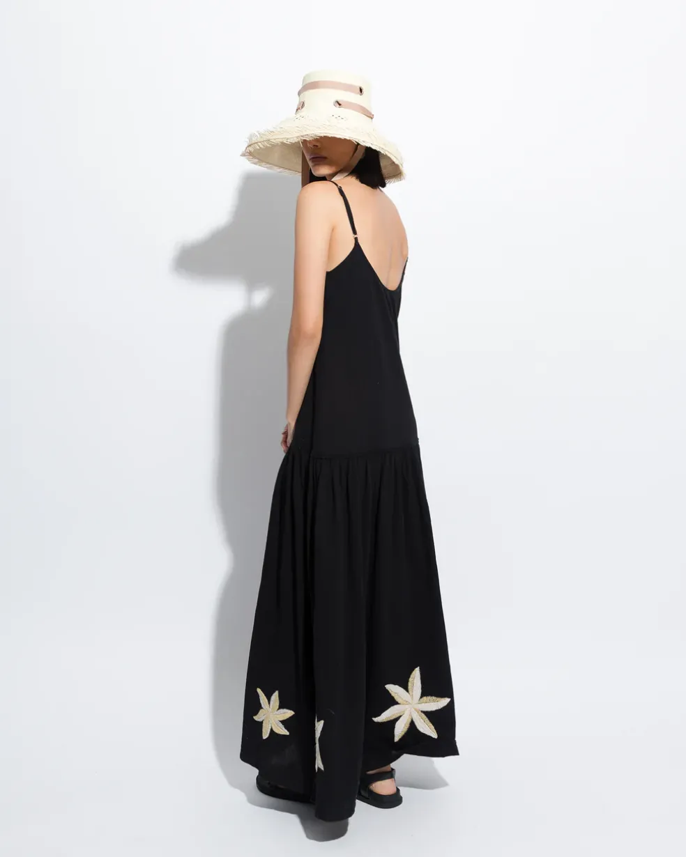 Hand Embroidered Flower Dress