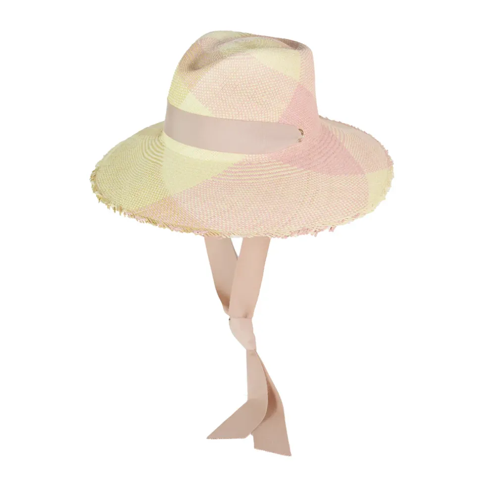 Hojas Frayed Aguacate Hat Long Brim
