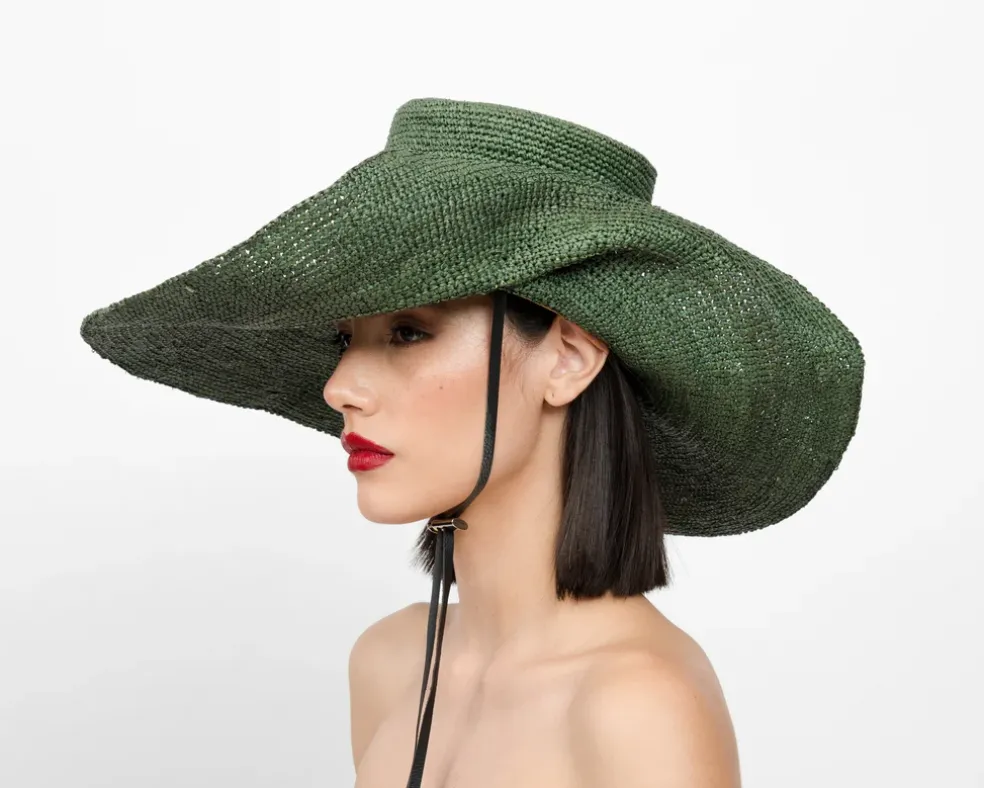 Lady Ibiza Extra Long Brim Crochet Hat