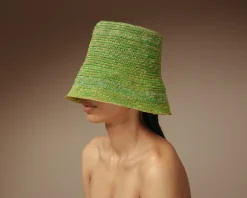 Lamp shade Crochet hat with Metallic Thread