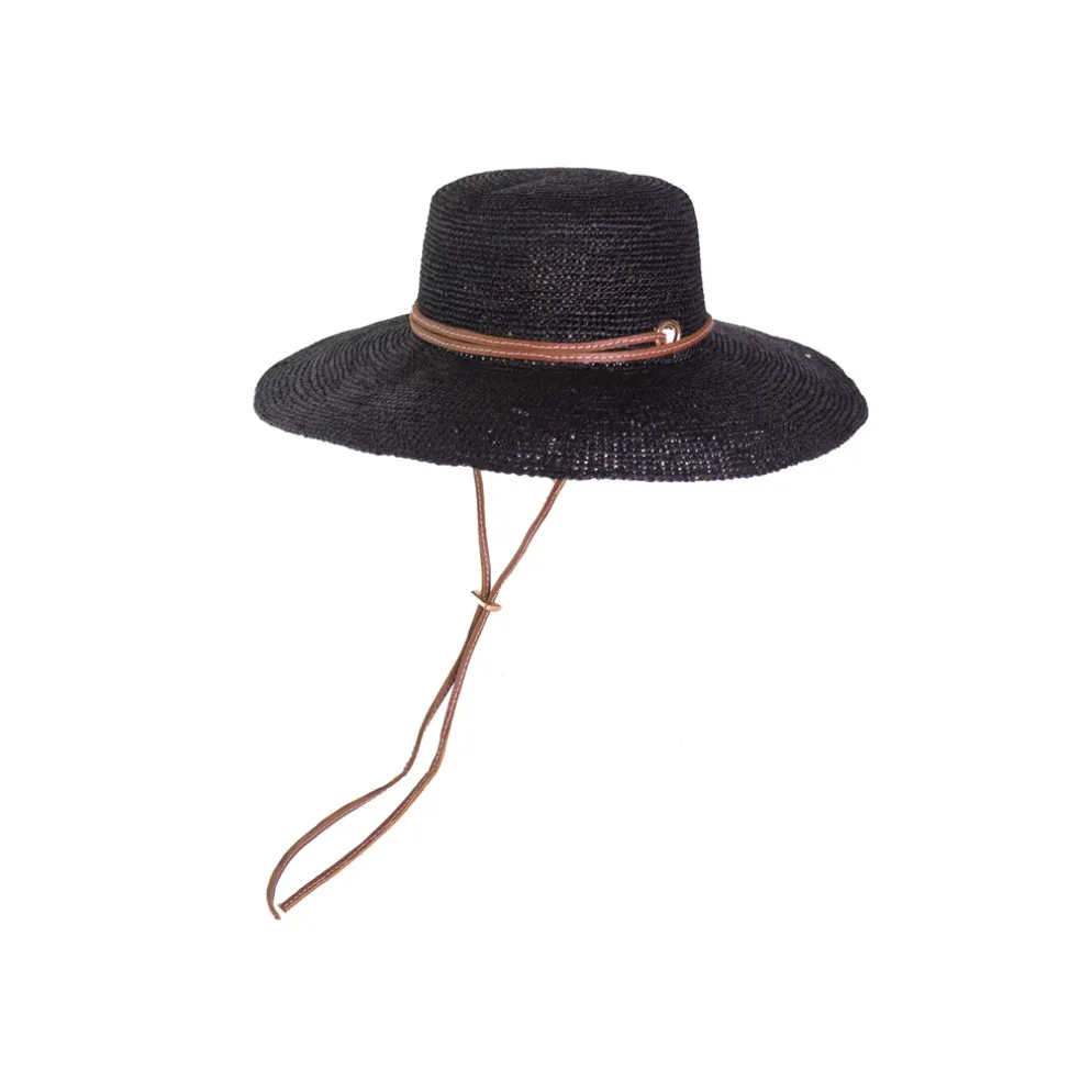 Lampshade Cordovan Crochet Long Brim Hat