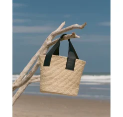 Maxi Tote Woven Straw With Leather Handle