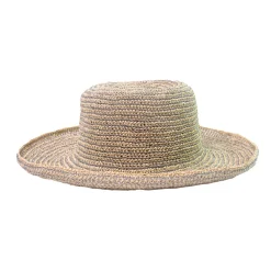 Moldeable Crochet Hat With Wire Brim And Mettallic Thread