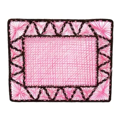 Open Weave Rectangular Placemat with coaster (Set of 2 Units)