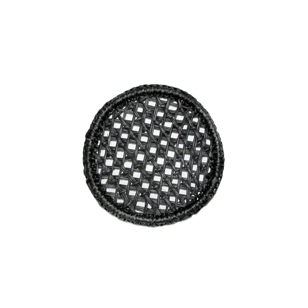 Open weave round Placemat with coaster (Set of 2 Units)