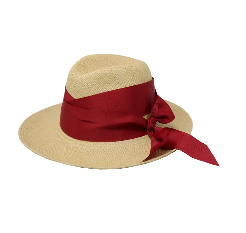 Panama Hat Double Twist With Bow Band
