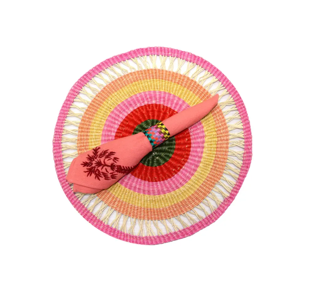 Round Placemat Pink Tones (Set of 2 Units)