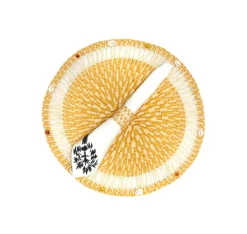 Round Placemat with beads and seashells (Set of 2 Units)