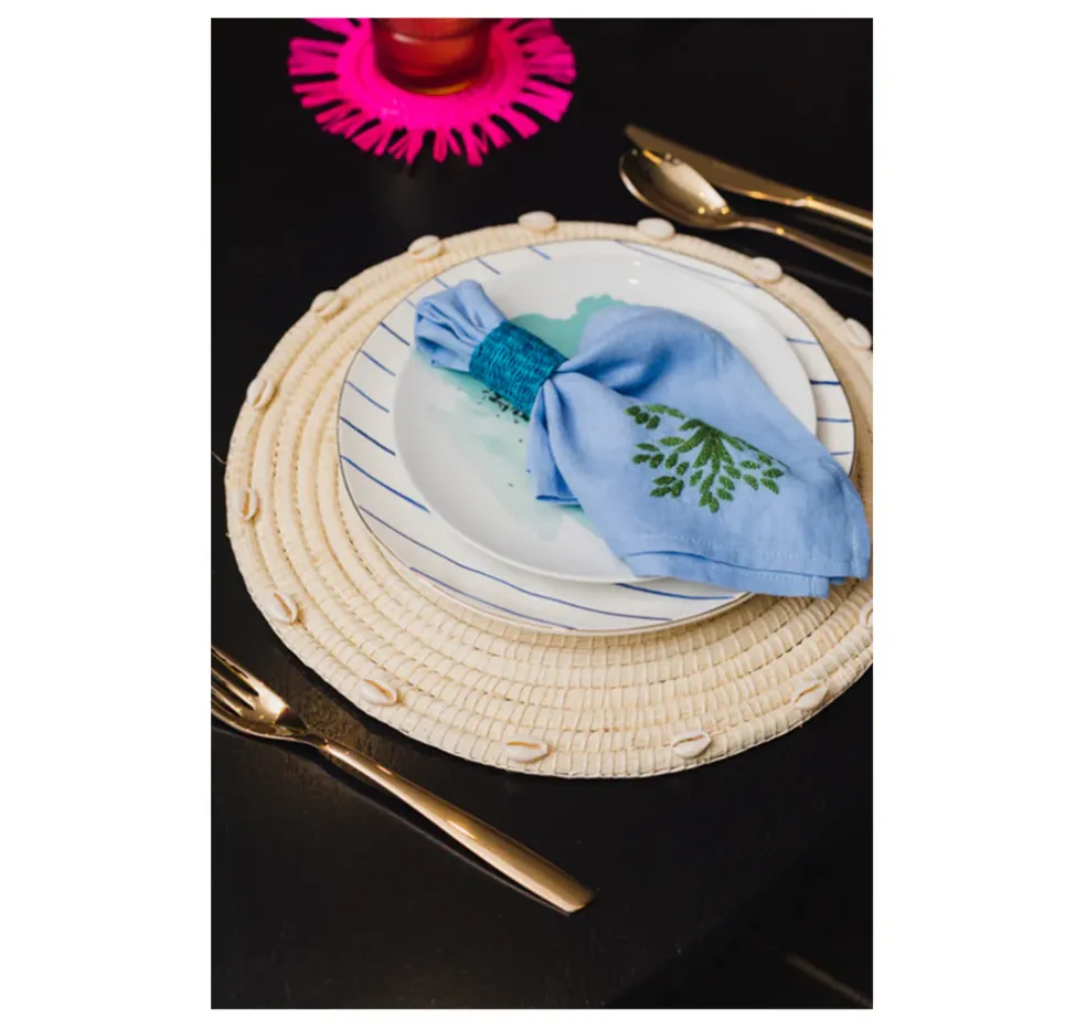 Round Placemat With Seashell (Set of 2 Units)
