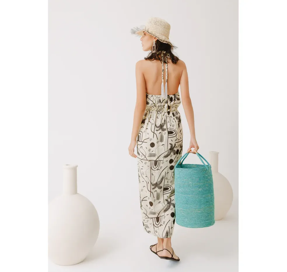 Tall Solid Beach Basket