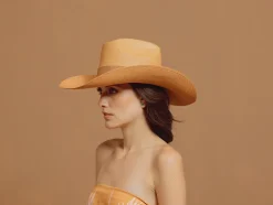 Texas Long Brim Hat With Italian Bow