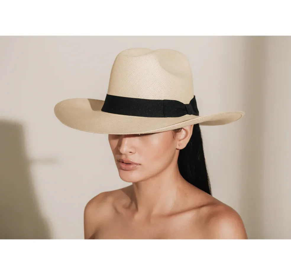 Texas Long Brim Hat With Italian Bow