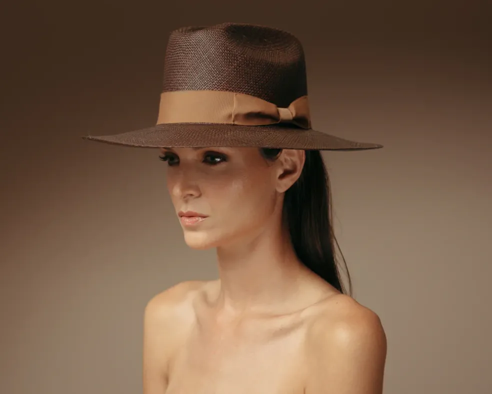 Texas Long Brim hat with Italian bow