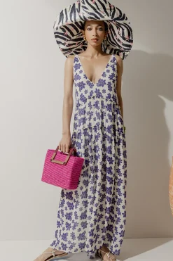 V Neck Gathered Dress