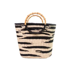 Zebra Medium Tote Handbag